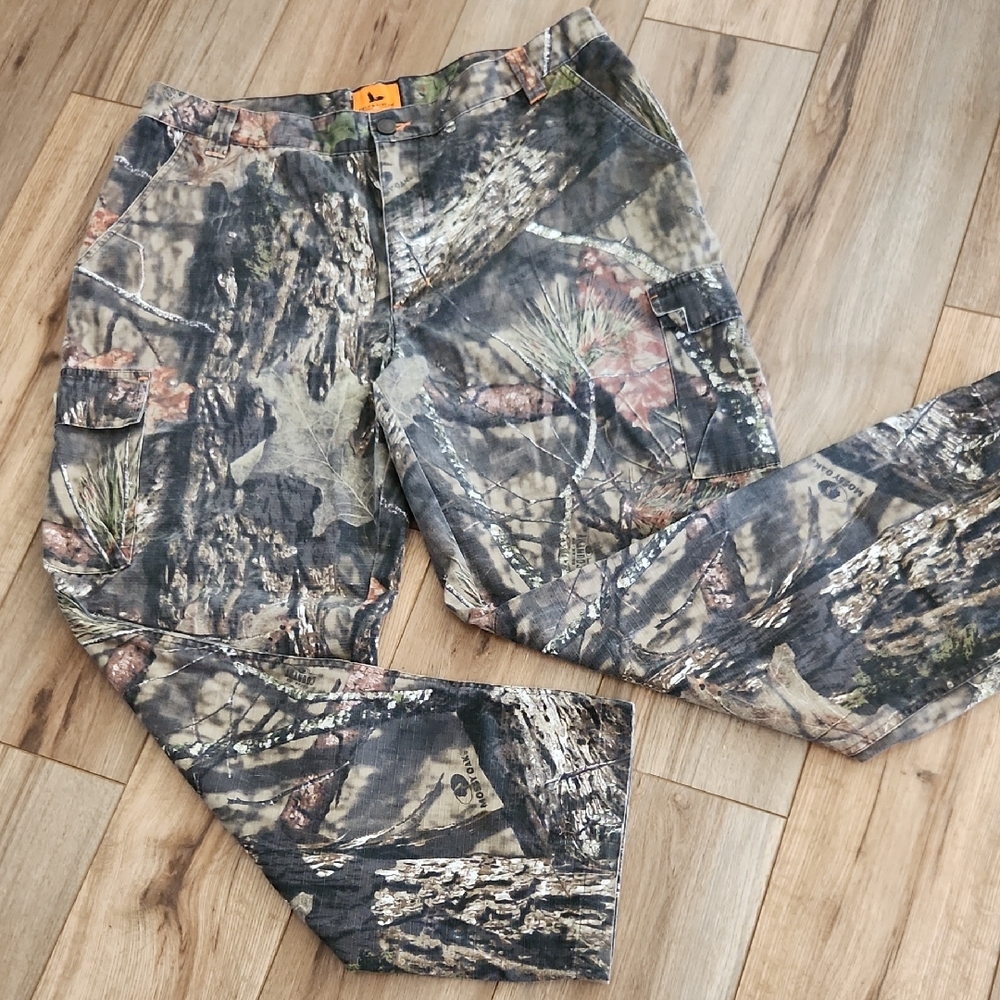 Field & Stream Mossy Oak Camouflage Cargo Pants Hunting Fishing Men's Size XL